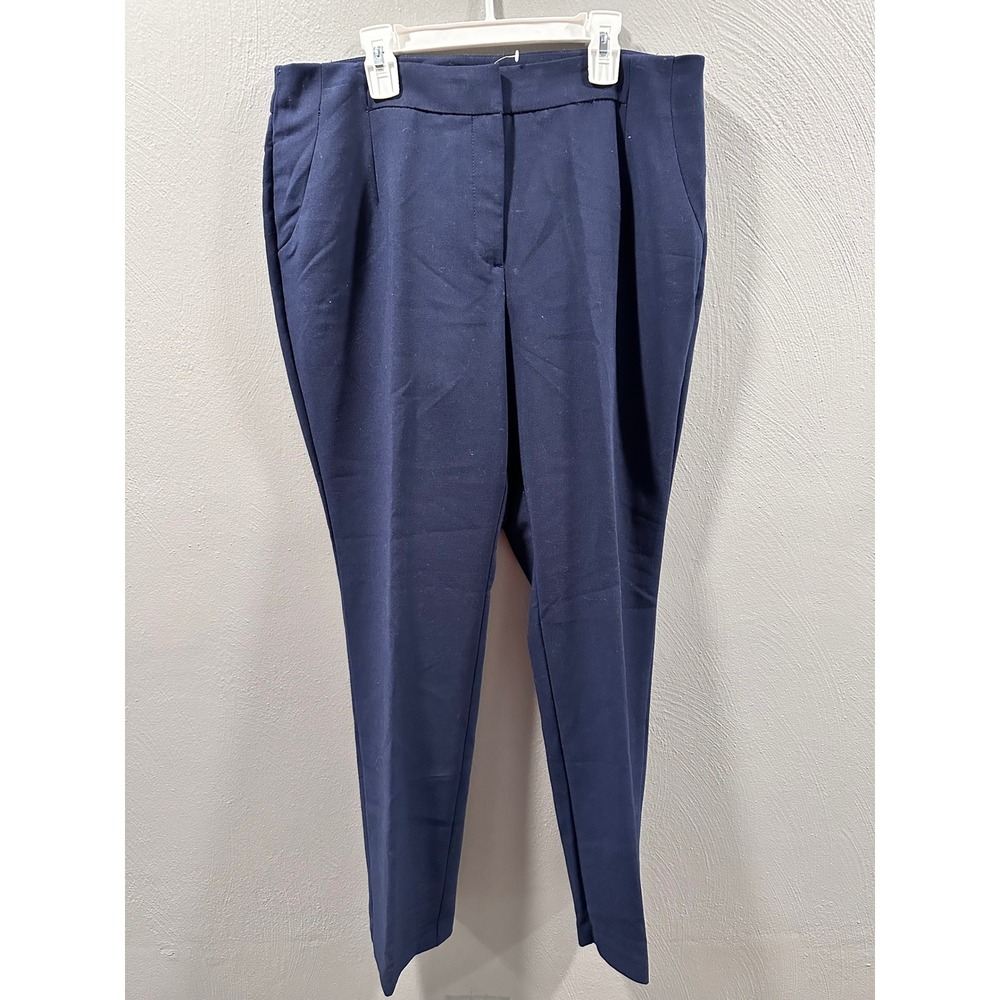 Chicos So Slimming Juliet Ankle Pants Navy Blue Size 1.5 Short Stretch Trousers